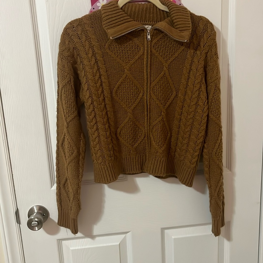 Brown cardigan!